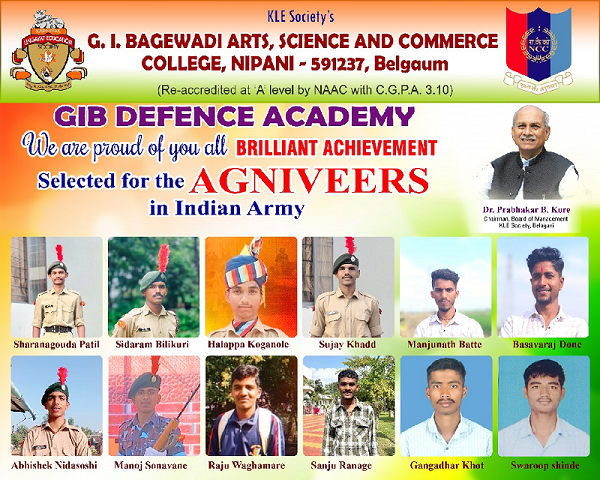 GIB DEFENCE ACADEMY - Selected for the AGNIVEERS in Indian Army